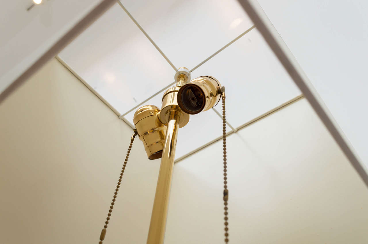 Brass Pair of Salgado Saucier Lamps