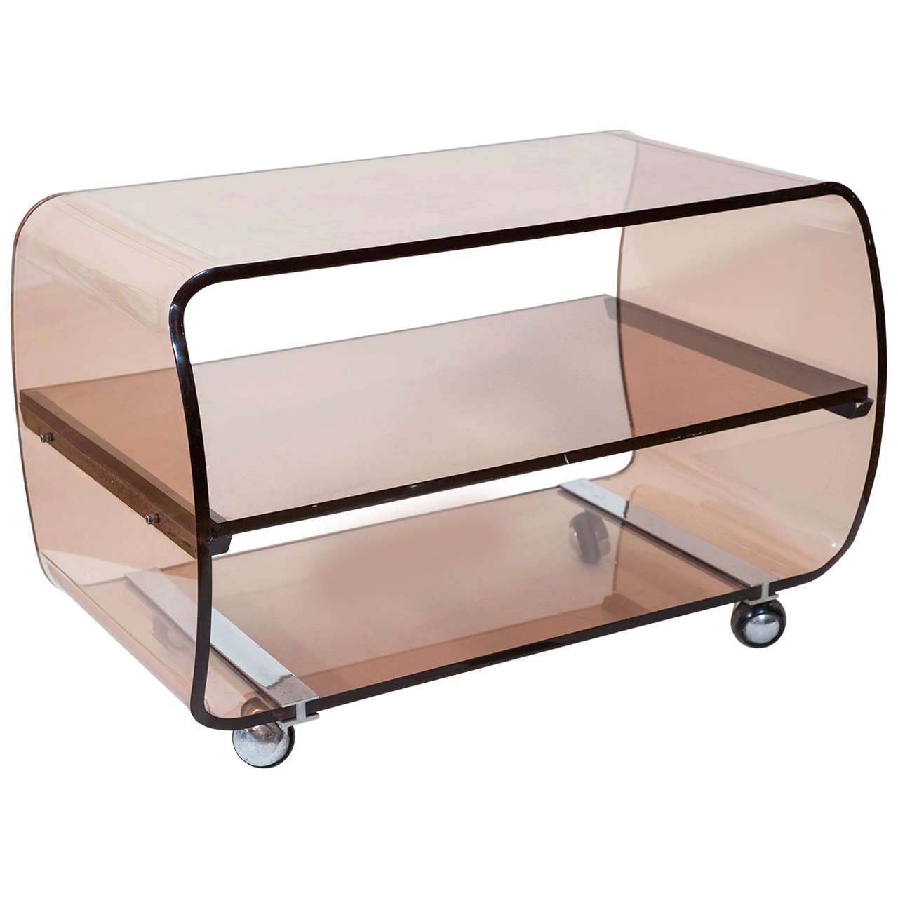 Lucite Trolley Attributed to Roche Bobois