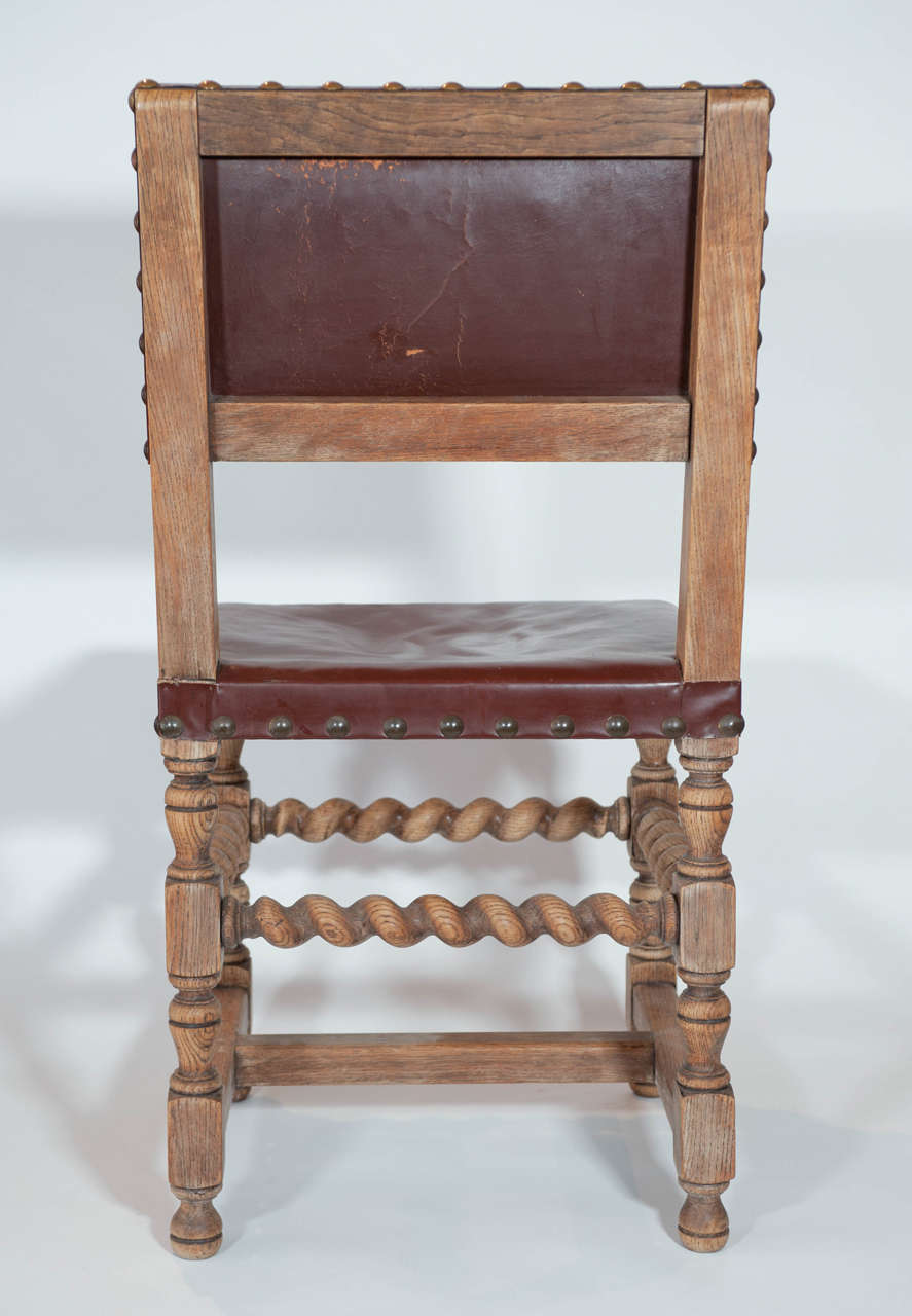 Set of 6- 20th Century Flemish Chairs , c. 1920 Belgium For Sale 3