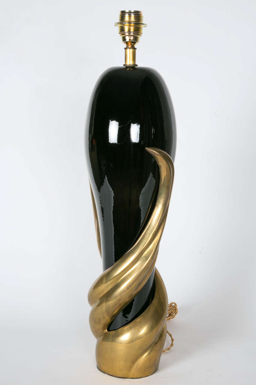 Bronzo Coppia di lampade scultoree di Enzo Missoni in vendita
