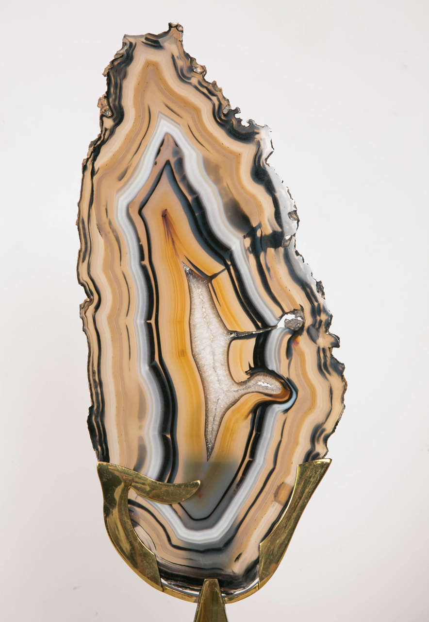 Belgian Agate Lamp in the Manner of Willy Daro