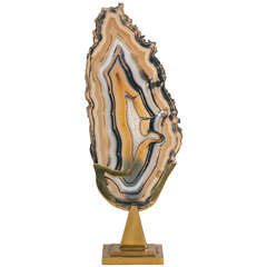 Agate Lamp in the Manner of Willy Daro
