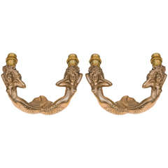 Pair of Mermaid Sconces by Scarpa