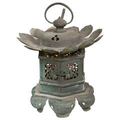 Antique Japanese Bronze Lantern