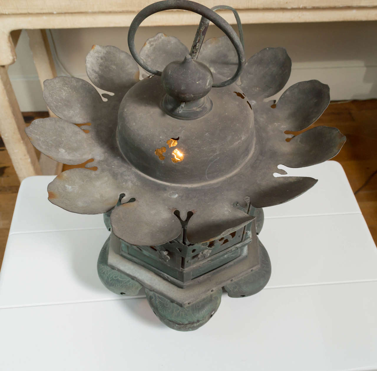 20th Century Antique Japanese Bronze Lantern