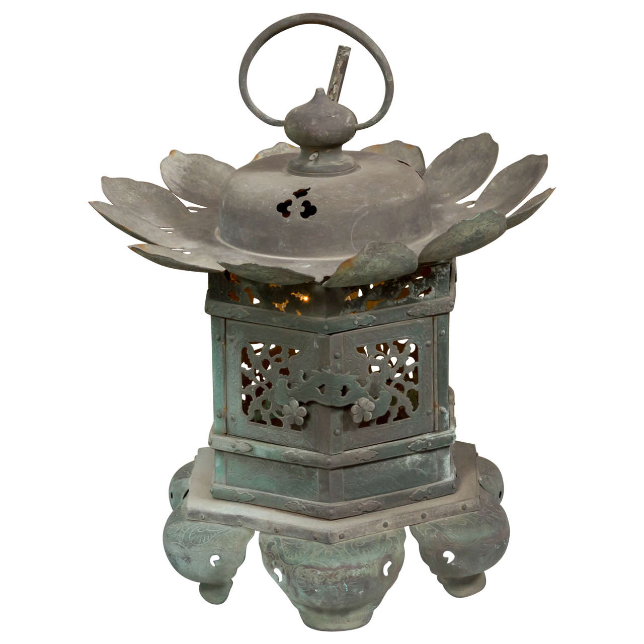 Antique Japanese Bronze Lantern at 1stdibs