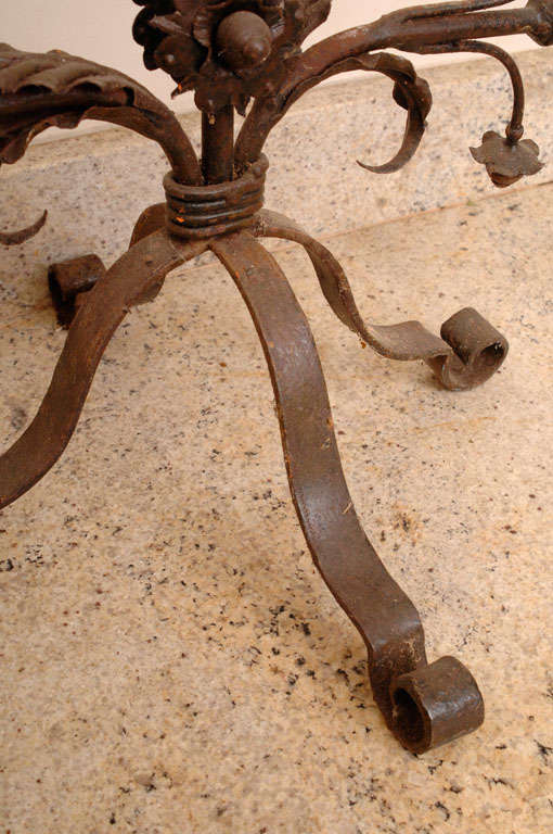A Spanish Cast iron Candelabra In Good Condition In Washington, DC