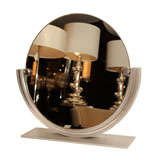 Machine Age Standing Mirror in Brushed and Polished Aluminum