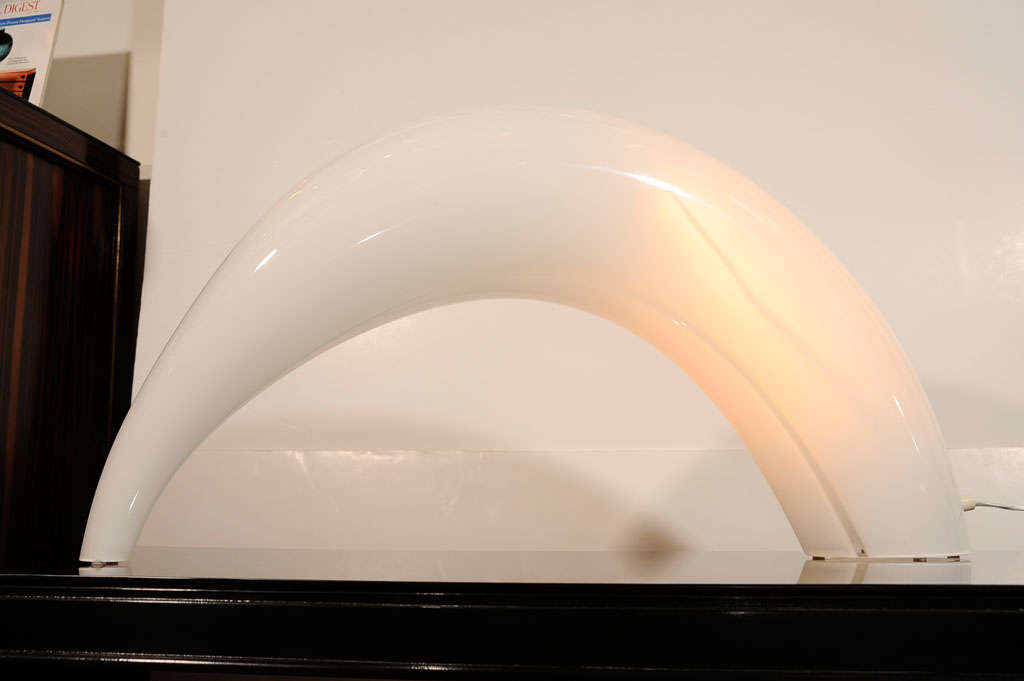Modernist Blown Murano Glass Horn Lamp by Alfredo Barbini 1