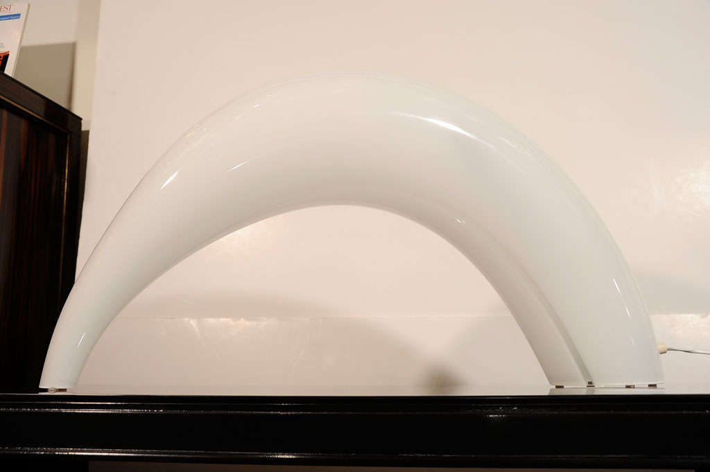 Modernist Blown Murano Glass Horn Lamp by Alfredo Barbini 2