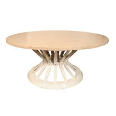 Travertine Top Cocktail Table by Edward Wormley for Dunbar