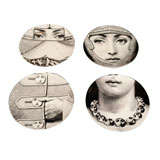 Set of Ten Hanging Wall Plates by Fornasetti