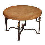 Wrought Iron and Oak Coffee table