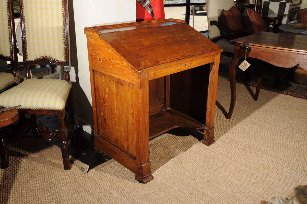 This antique child’s school desk would make an out of the ordinary addition to any home. It could be used as a unique entryway table or you can maintain its useful integrity and use it in a child’s room as their distinctive little homework space.