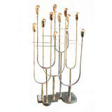 In the manner of Agam Yaacov Silver / bronze floor lamp-