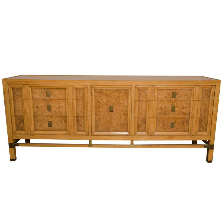 Vintage J.L. Metz Cabinet in Burled Wood Finish