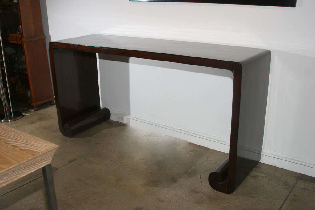 Elmwood Scroll Leg Console Table