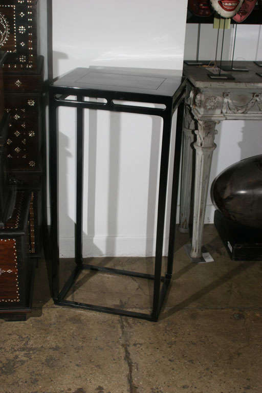 Black Lacquered Plant Stand