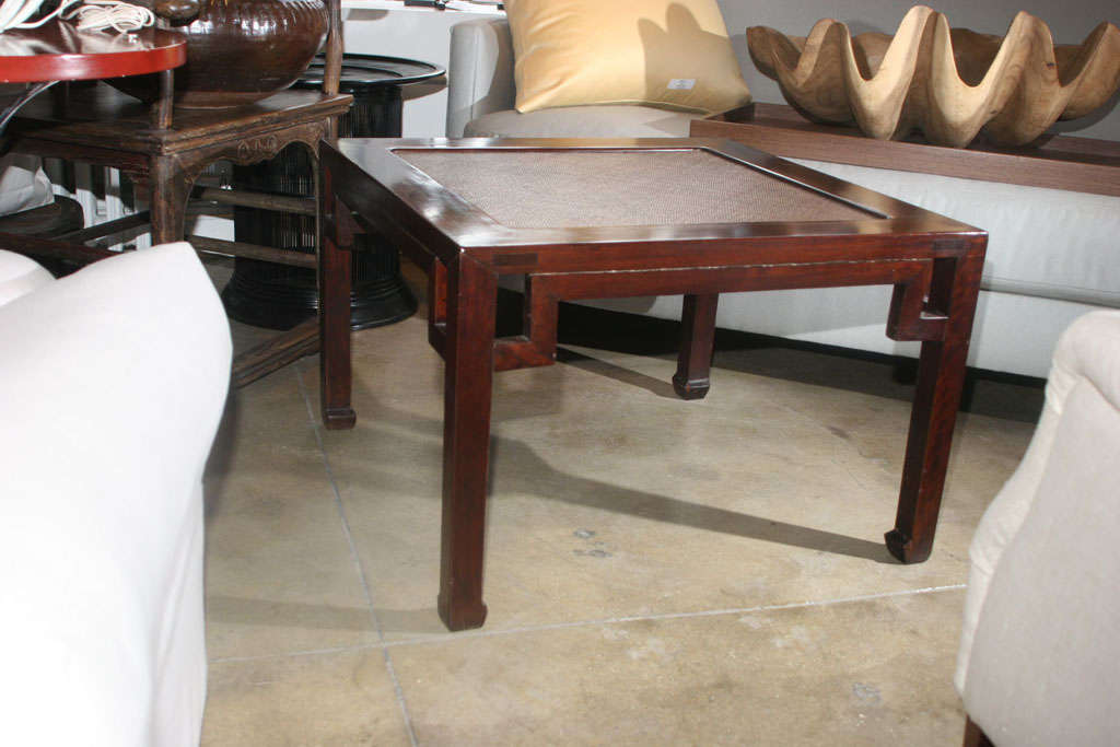 Meditation Bench / Table with Cane Inset