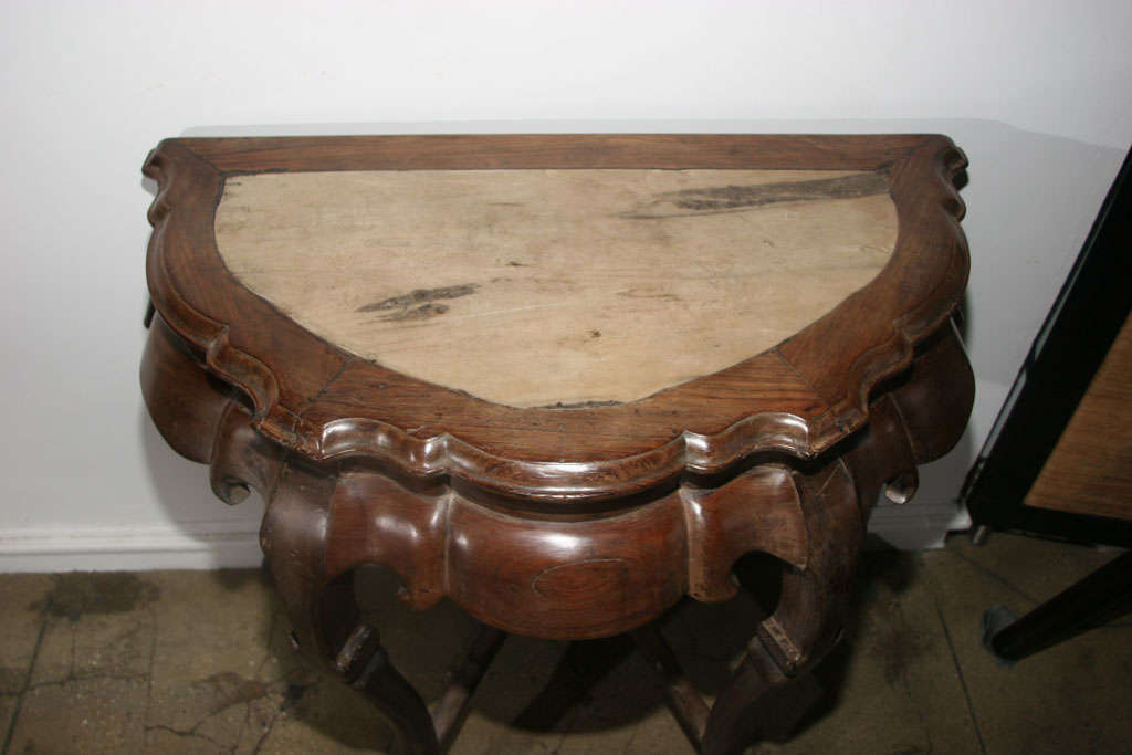 half moon marble table