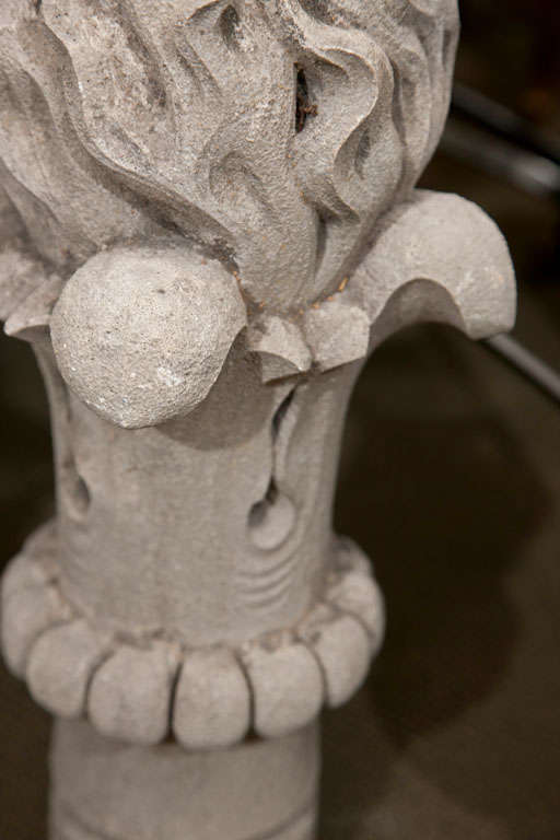 French Stone Torch Finials