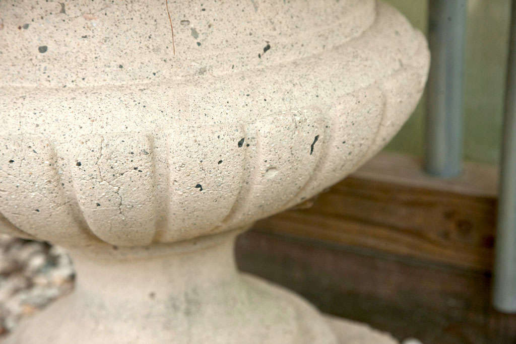 Large Reconstructed Stone Urn In Good Condition For Sale In Mt. Kisco, NY