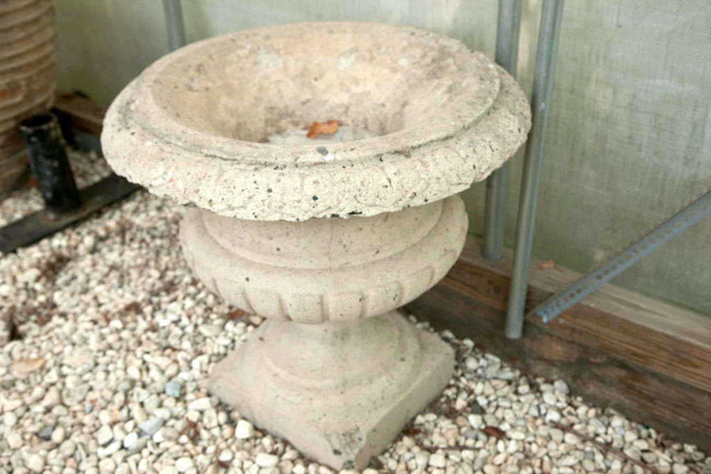 Cement Large Reconstructed Stone Urn For Sale