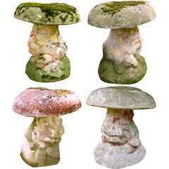 Whimsical Composed Stone Mushroom Stools