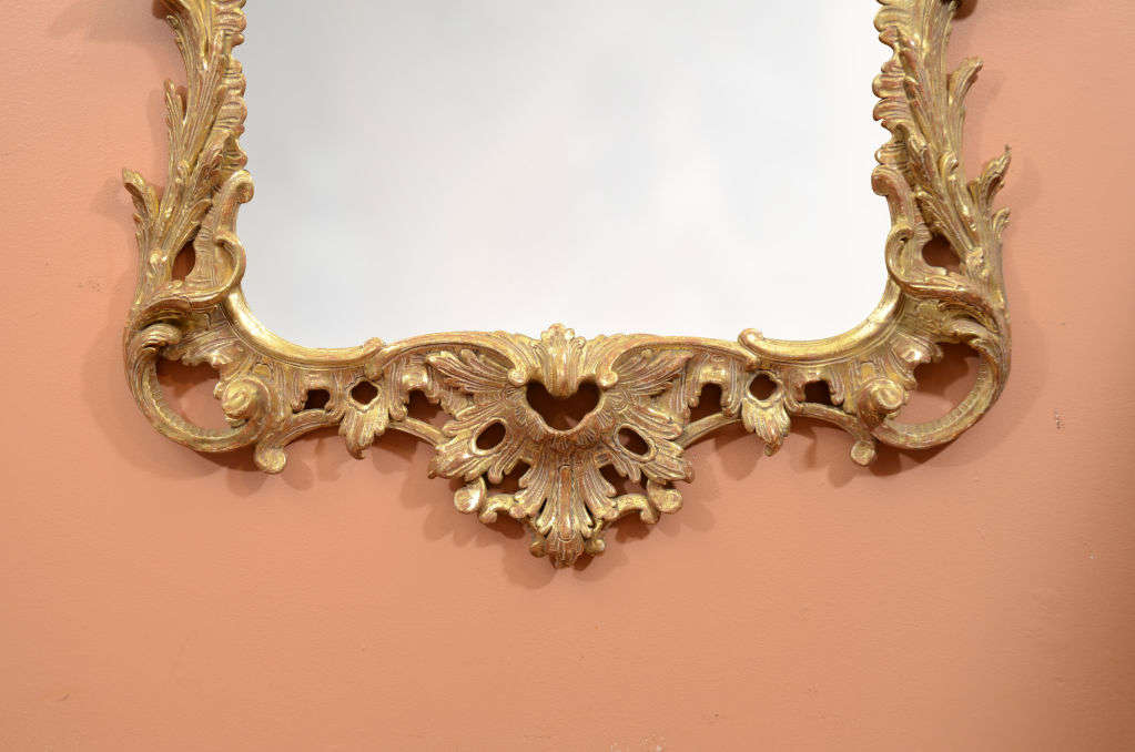 Fine George II Giltwood Mirror In Excellent Condition In Westwood, NJ