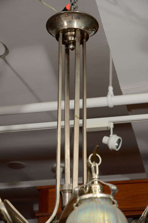 Austrian Secession Crane Chandelier In Excellent Condition In Englewood, NJ