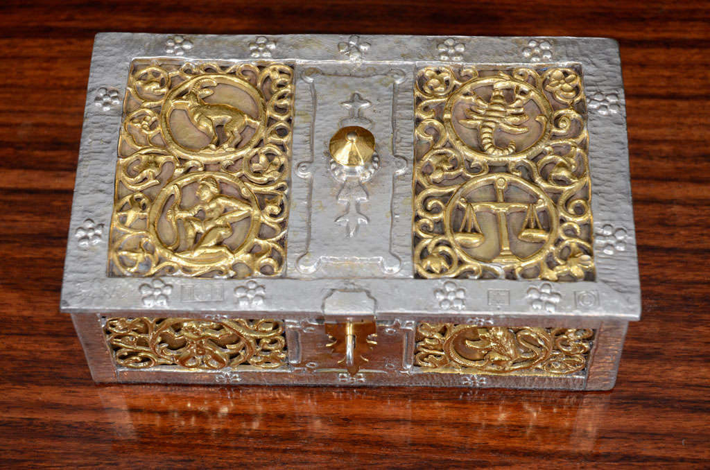 Zodiac Jewelry Box by, Oscar Bach at 1stDibs