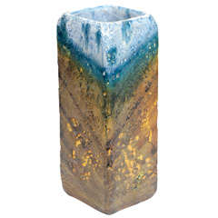 Marcello Fantoni Textured Ombre Glazed Vase