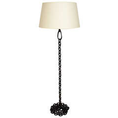 Vintage Coiled Base Chain Floor Lamp