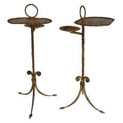 A pair of martini tables