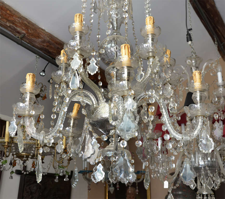 20th Century Crystal  chandelier For Sale
