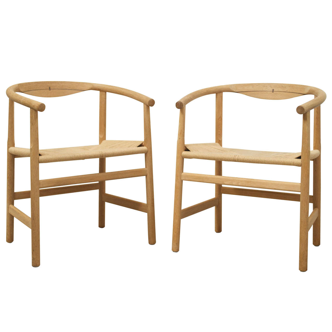 Hans Wegner Pair of Armchairs, Model PP-201 For Sale at 1stDibs