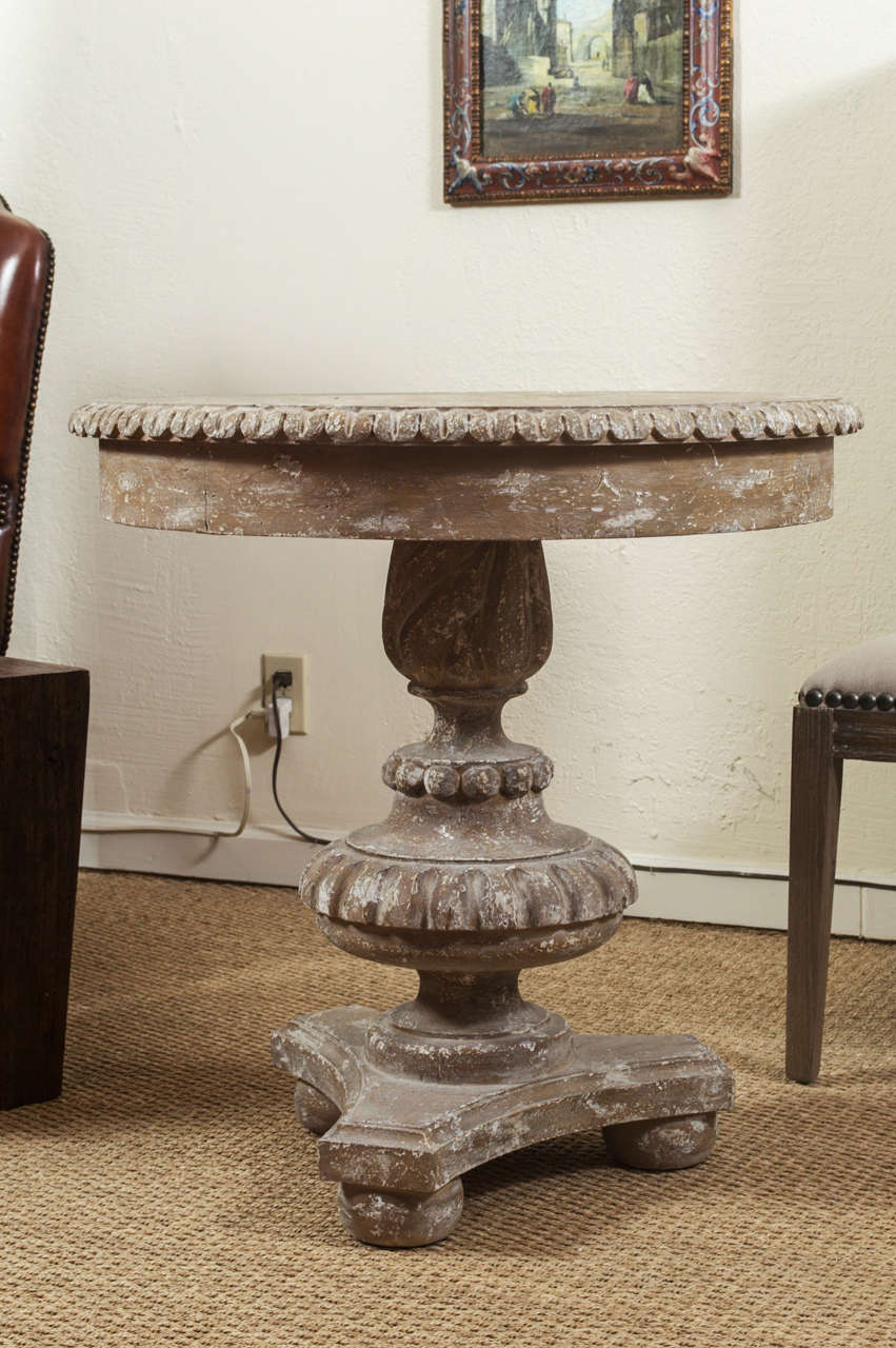 A  Pedestal Side Table