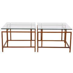 Pair of Solid Teak Tables by Henning Norgard for Komfort, Denmark