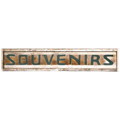 American Folk Art "Souvenir" Sign Early 20th Century