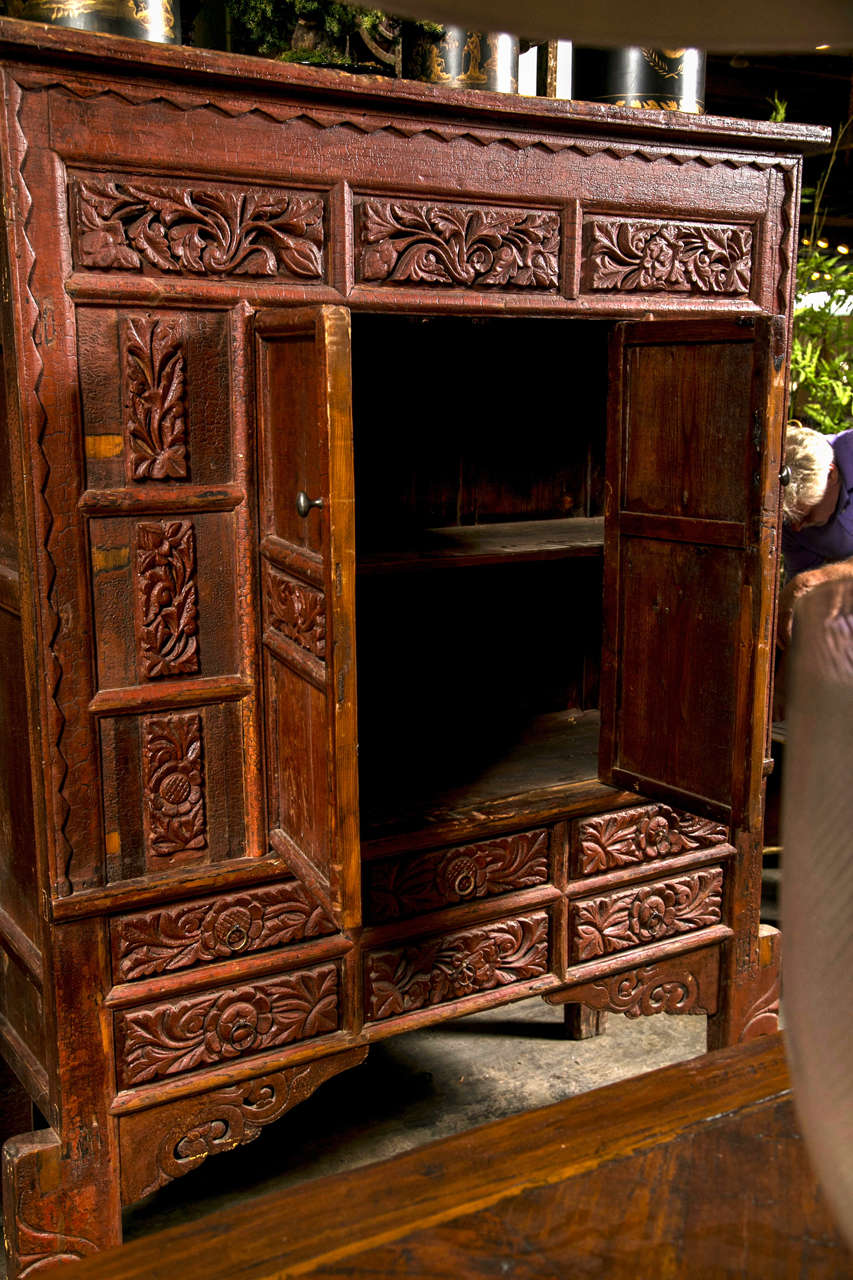 19th Century 19th C. Shanxi Region Lacquered Cabinet
