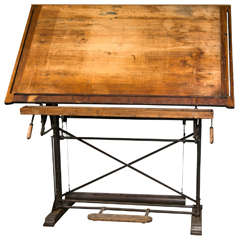 American Beech Wood Drafting Table, C. 1900-40