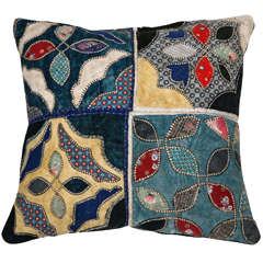 Antique Thai Embroidered Quilt Pillow