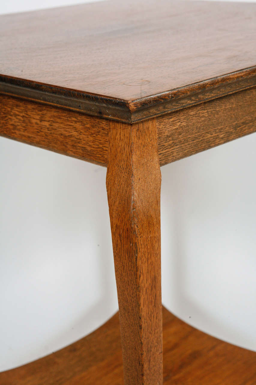 tall oak side table