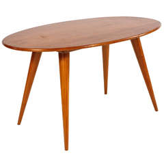 Mid-Century Italian Oval Accent Table