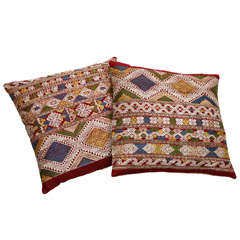 Silk Embroidered Laotian Pillows