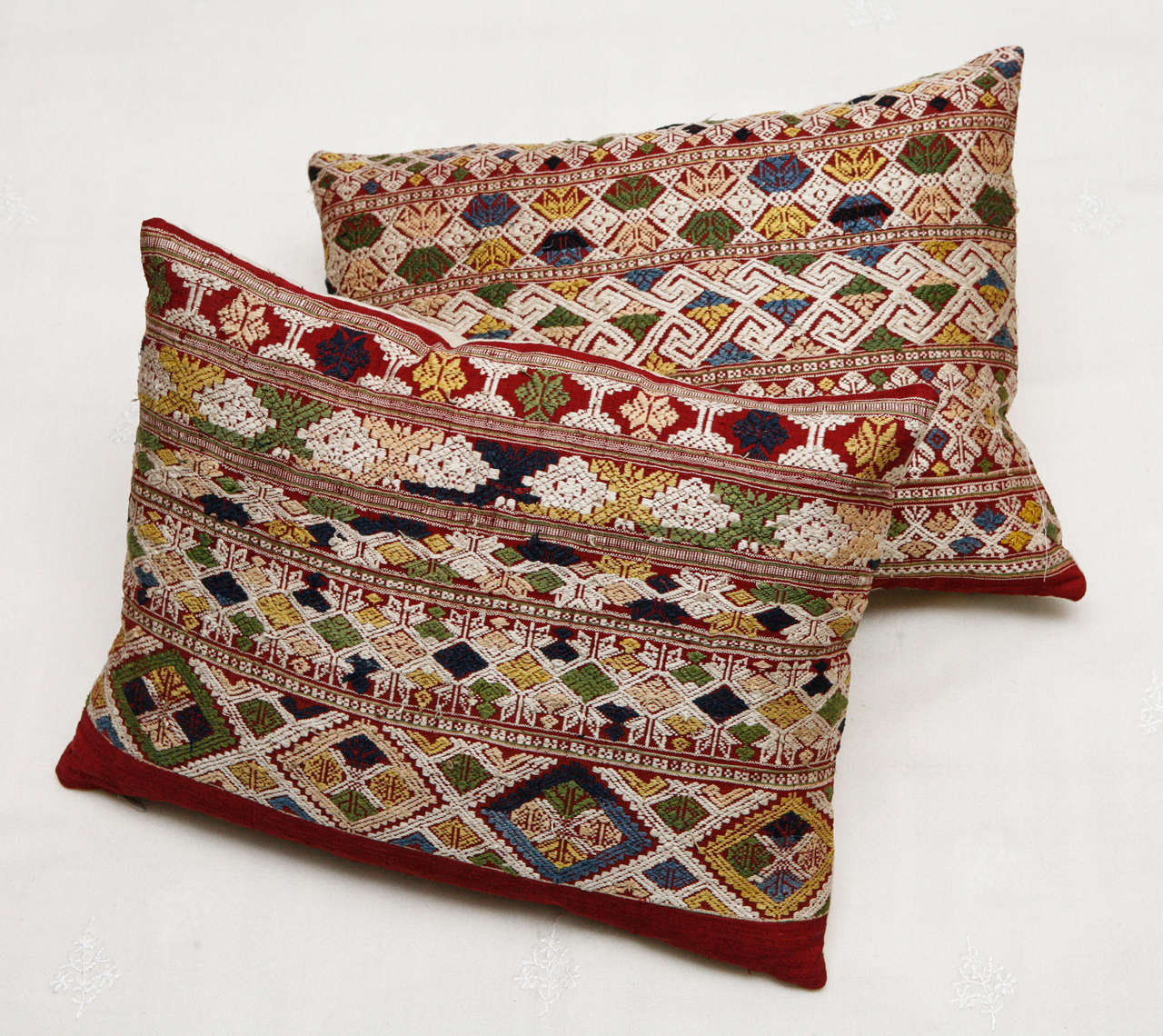 Silk Embroidered Laotian Pillows