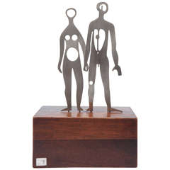 Modernist Sculpture in Sterling Silver by Emaus