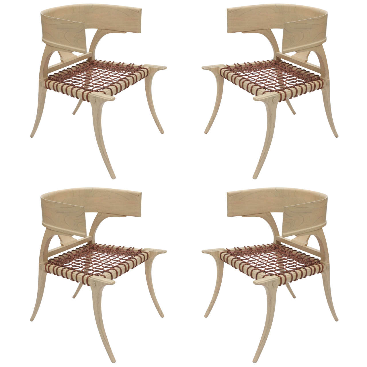 Set of Four Klismos Chairs