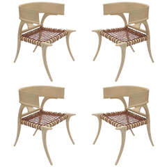 Set of Four Klismos Chairs