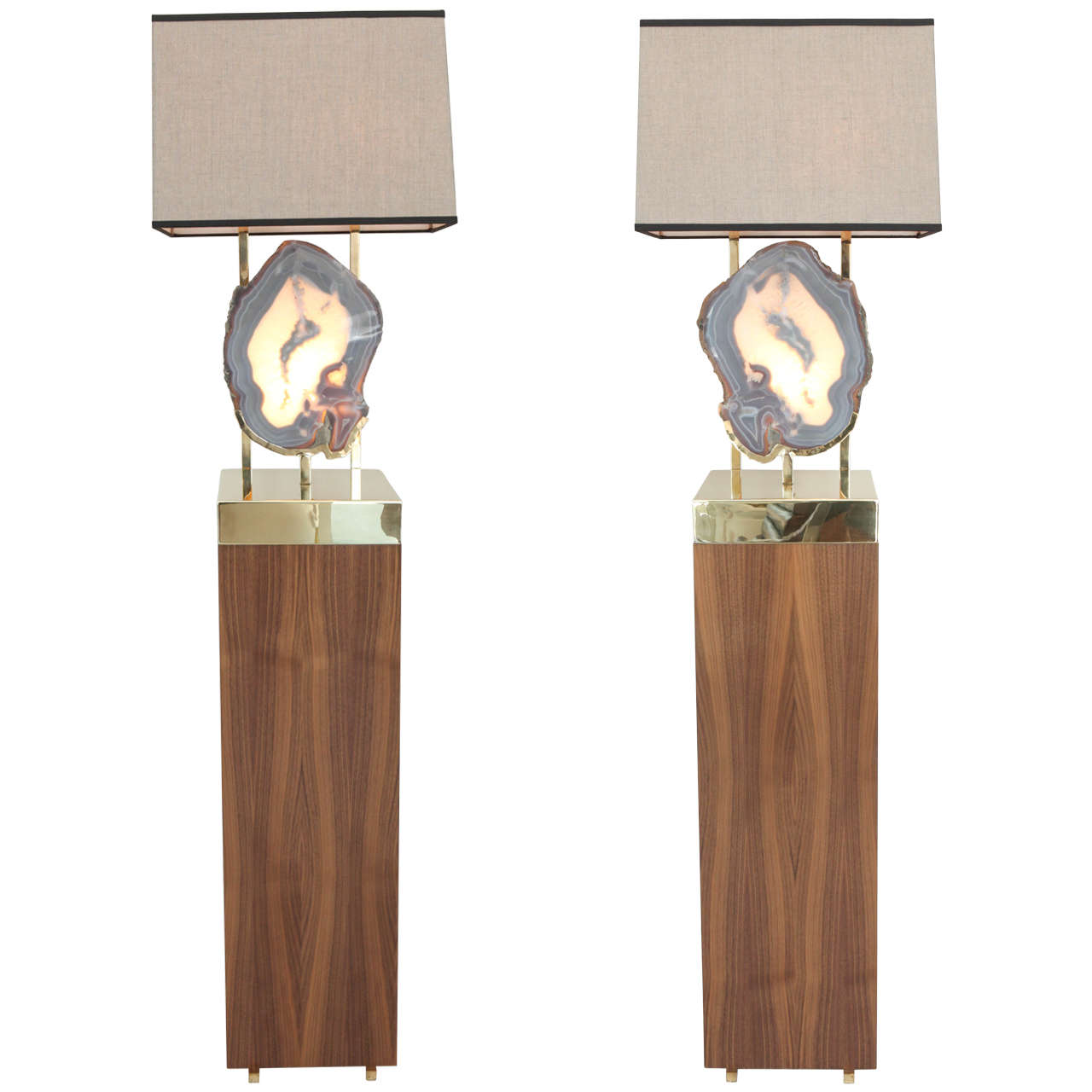 Pair of Limited Edition "Pedra" Floor Lamps, Dragonette Private Label For Sale